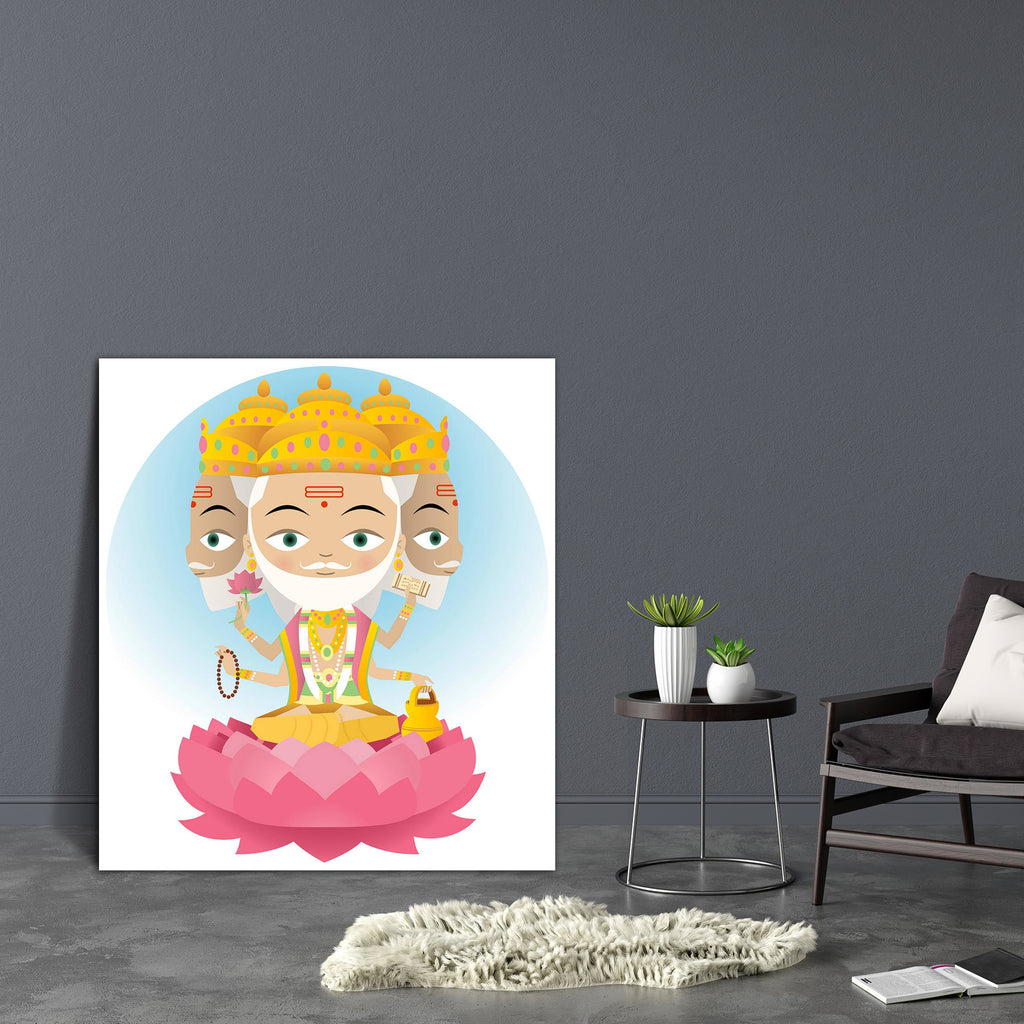 Hindu God Brahma Canvas Painting Synthetic Frame-Paintings MDF Framing-AFF_FR-IC 5004031 IC 5004031, Art and Paintings, Buddhism, Calligraphy, Culture, Ethnic, God Brahma, Hinduism, Illustrations, Nature, Paintings, Religion, Religious, Scenic, Space, Spiritual, Text, Traditional, Tribal, World Culture, hindu, god, brahma, canvas, painting, synthetic, frame, anthropomorphic, beard, concepts, and, ideas, correspondence, crown, deva, devotee, elegance, father, goddess, human, face, illustration, indian, lotus