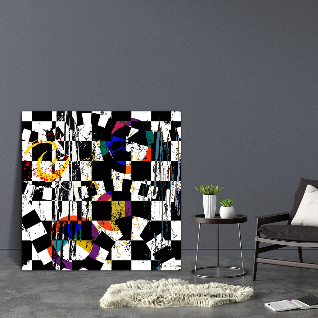 Abstract Artwork D181 Canvas Painting Synthetic Frame - Paintings MDF Framing - ArtzFolio.com