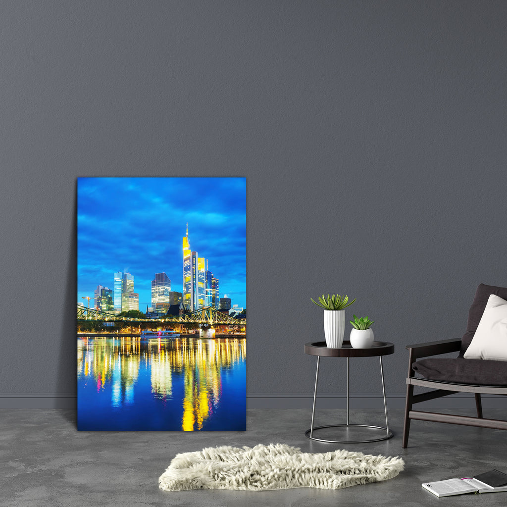 Frankfurt Am Maine, Germany Cityscape Canvas Painting Synthetic Frame-Paintings MDF Framing-AFF_FR-IC 5004038 IC 5004038, Architecture, Automobiles, Cities, City Views, German, Landmarks, Places, Skylines, Sunsets, Transportation, Travel, Urban, Vehicles, frankfurt, am, maine, germany, cityscape, canvas, painting, synthetic, frame, bridge, building, city, destination, downtown, dusk, europe, european, evening, landmark, night, office, river, skyline, skyscraper, sunset, tower, town, twilight, water, artzfol
