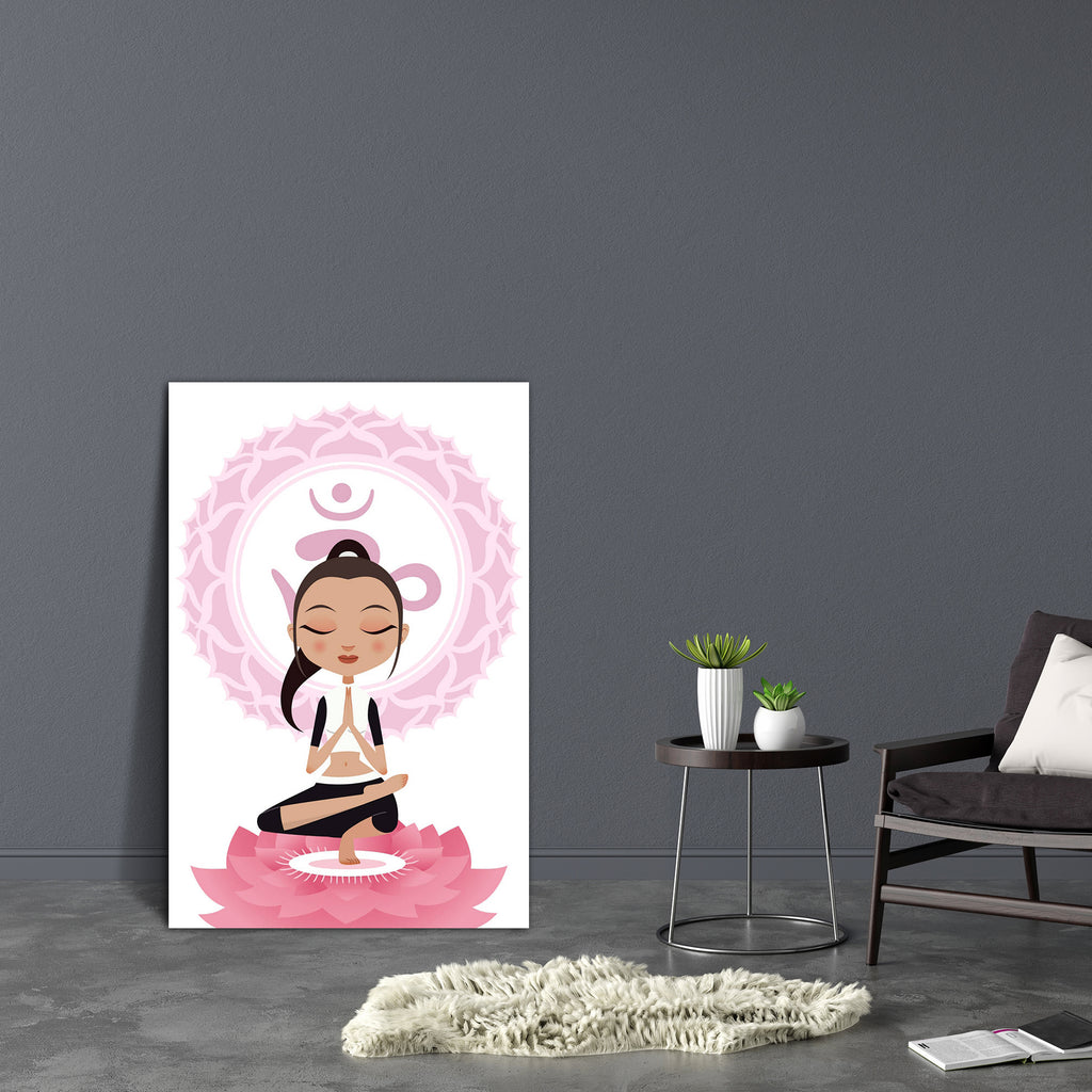 Lotus Position Asana Woman Canvas Painting Synthetic Frame-Paintings MDF Framing-AFF_FR-IC 5004056 IC 5004056, Buddhism, Hinduism, Illustrations, Indian, Love, Mandala, People, Religion, Religious, Romance, Sanskrit, Signs and Symbols, Spiritual, Symbols, lotus, position, asana, woman, canvas, painting, synthetic, frame, anahata, aura, ayurveda, balance, body, care, chakra, characters, cross, legged, energy, esoteric, feng, shui, gymnastics, harmony, healthy, lifestyle, india, lifestyles, manipura, mantra, 