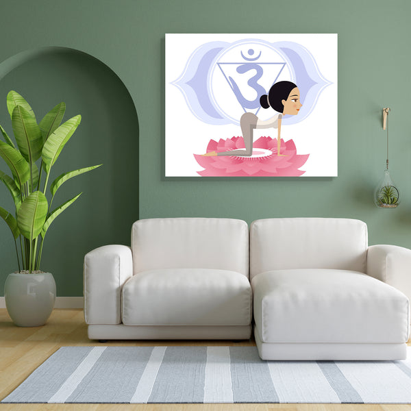 Yoga Asana Posture D3 Canvas Painting Synthetic Frame-Paintings MDF Framing-AFF_FR-IC 5004060 IC 5004060, Botanical, Buddhism, Floral, Flowers, Hinduism, Illustrations, Indian, Love, Mandala, Nature, People, Religion, Religious, Romance, Sanskrit, Signs and Symbols, Spiritual, Symbols, yoga, asana, posture, d3, canvas, painting, for, bedroom, living, room, engineered, wood, frame, anahata, aura, ayurveda, balance, body, care, chakra, characters, energy, esoteric, feng, shui, gymnastics, harmony, healthy, li