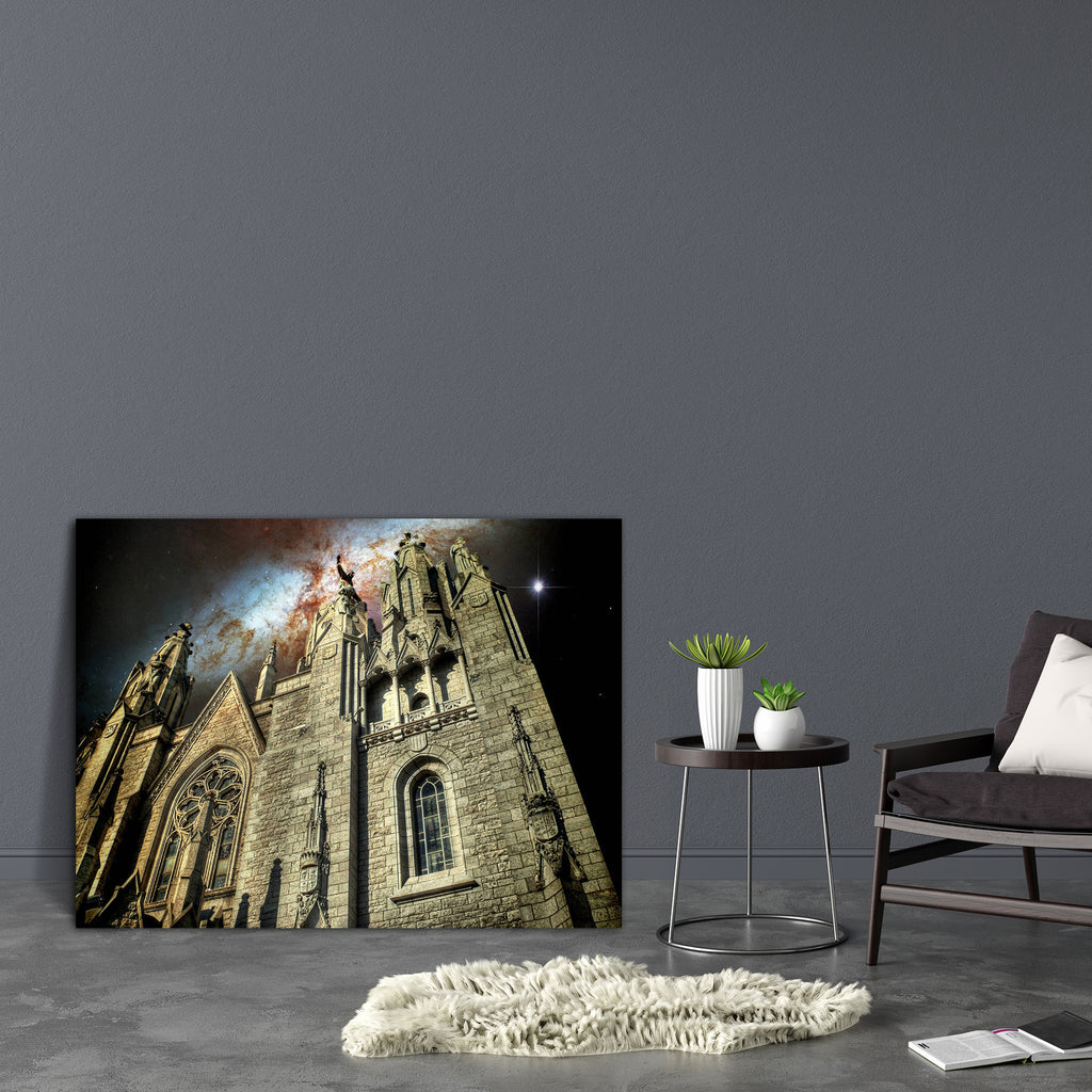 Temple of Sacred Heart Barcelona & Cigar Galaxy Canvas Painting Synthetic Frame-Paintings MDF Framing-AFF_FR-IC 5004075 IC 5004075, Architecture, Art and Paintings, Astronomy, Automobiles, Christianity, Cosmology, Fantasy, Gothic, Hearts, Jesus, Landmarks, Love, Marble and Stone, Nature, Places, Religion, Religious, Scenic, Science Fiction, Signs and Symbols, Space, Spanish, Spiritual, Stars, Symbols, Transportation, Travel, Vehicles, temple, of, sacred, heart, barcelona, cigar, galaxy, canvas, painting, sy