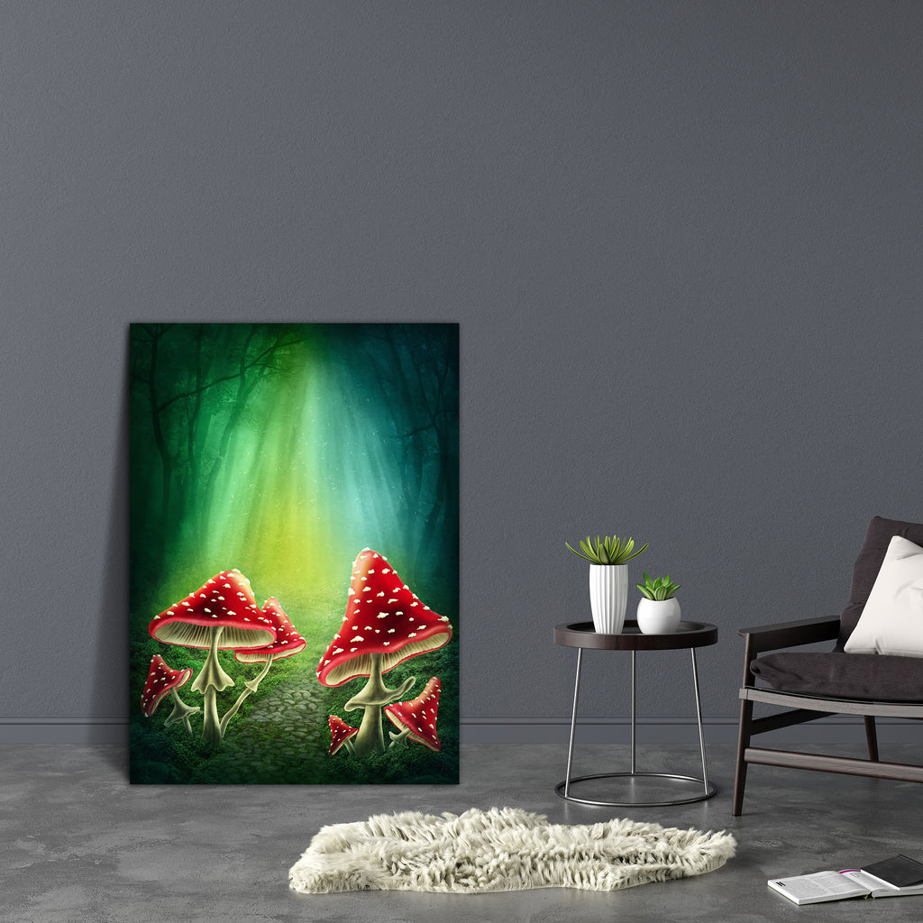 Dark Forest D2 Canvas Painting Synthetic Frame-Paintings MDF Framing-AFF_FR-IC 5004080 IC 5004080, Fantasy, Illustrations, Nature, Scenic, Surrealism, Wooden, dark, forest, d2, canvas, painting, synthetic, frame, enchanted, mushroom, magic, fairy, mushrooms, adventure, bright, darkness, deep, dreams, dreamy, entrance, fairytale, fog, green, hiding, illustration, imagination, imagine, lights, meadow, mist, misty, mysterious, mystery, natural, nobody, outdoor, place, plant, ray, red, scenery, sparkle, surreal