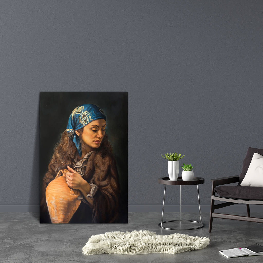 Woman With Amphora Canvas Painting Synthetic Frame-Paintings MDF Framing-AFF_FR-IC 5004092 IC 5004092, Art and Paintings, Hobbies, Paintings, People, woman, with, amphora, canvas, painting, synthetic, frame, art, artist, brush, color, colors, easel, hobby, indoors, man, oil, paint, painter, palette, talent, under, artzfolio, wall decor for living room, wall frames for living room, frames for living room, wall art, canvas painting, wall frame, scenery, panting, paintings for living room, framed wall art, wal