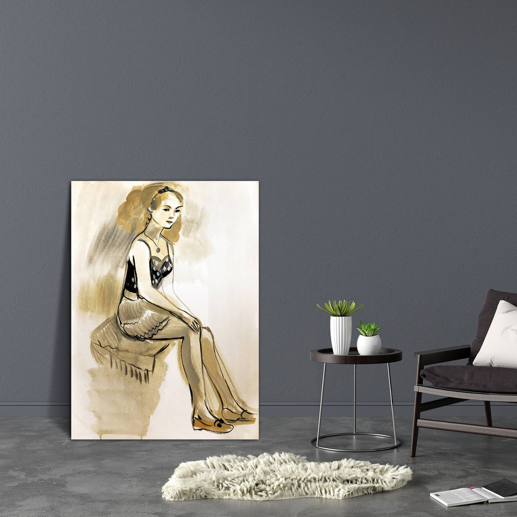 Female Figure D1 Canvas Painting Synthetic Frame-Paintings MDF Framing-AFF_FR-IC 5004095 IC 5004095, Adult, Art and Paintings, Black, Black and White, Digital, Digital Art, Drawing, Fashion, Gouache, Graphic, Hand Drawn, Illustrations, Individuals, Modern Art, Portraits, Signs, Signs and Symbols, Sketches, female, figure, d1, canvas, painting, synthetic, frame, action, active, art, artist, attractive, beautiful, beauty, clothes, clothing, creativity, design, dress, elegant, fashionable, feminine, girl, glam