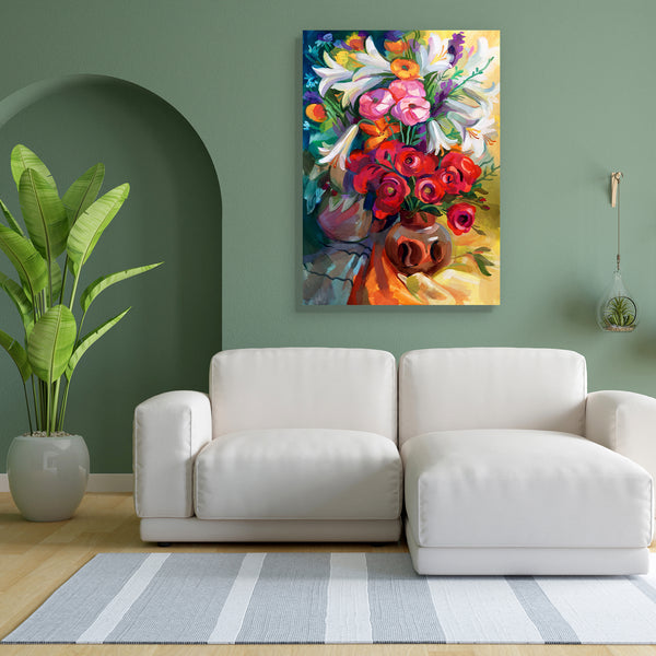 Bouquet Of Flowers D2 Canvas Painting Synthetic Frame-Paintings MDF Framing-AFF_FR-IC 5004099 IC 5004099, Abstract Expressionism, Abstracts, Ancient, Art and Paintings, Botanical, Digital, Digital Art, Drawing, Education, Floral, Flowers, Geometric Abstraction, Gouache, Graphic, Hand Drawn, Historical, Illustrations, Medieval, Nature, Paintings, Scenic, Schools, Semi Abstract, Sketches, Splatter, Tempera, Universities, Vintage, Watercolour, bouquet, of, d2, canvas, painting, for, bedroom, living, room, engi