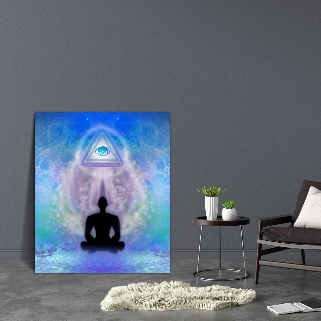 All Seeing Eye D1 Canvas Painting Synthetic Frame - Paintings MDF Framing - ArtzFolio.com