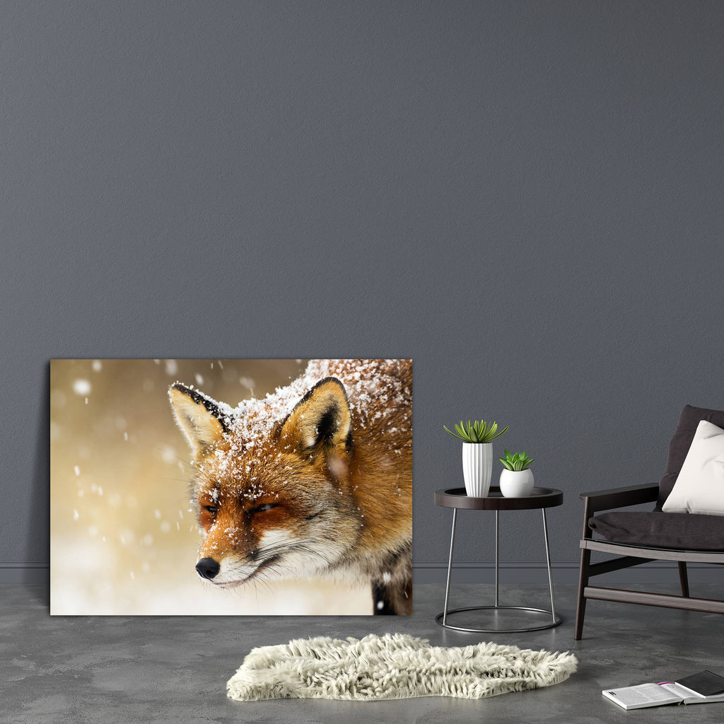 Red Fox Winter Portrait Canvas Painting Synthetic Frame-Paintings MDF Framing-AFF_FR-IC 5004115 IC 5004115, Black and White, Individuals, Landscapes, Nature, Portraits, Scenic, White, Wildlife, red, fox, winter, portrait, canvas, painting, synthetic, frame, foxes, snow, landscape, alert, beast, brown, burrow, canine, carnivore, close, up, cold, cute, devious, dog, dunes, fur, furry, green, hunt, hunter, little, look, mammal, nose, orange, outdoors, predator, snowy, stare, vulpes, watch, background, wild, ar