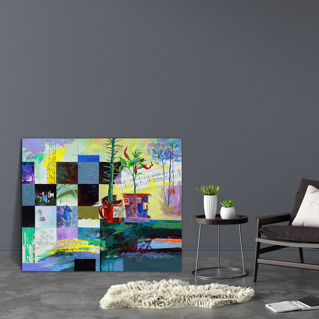 Abstract Artwork D184 Canvas Painting Synthetic Frame - Paintings MDF Framing - ArtzFolio.com