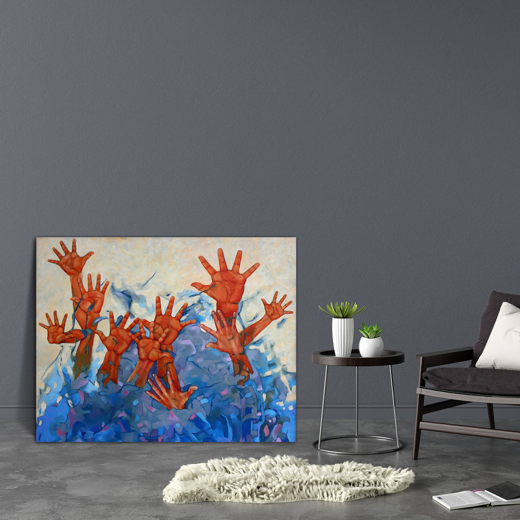 Abstract Artwork D185 Canvas Painting Synthetic Frame - Paintings MDF Framing - ArtzFolio.com