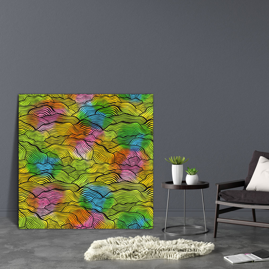 Abstract Artwork D187 Canvas Painting Synthetic Frame - Paintings MDF Framing - ArtzFolio.com
