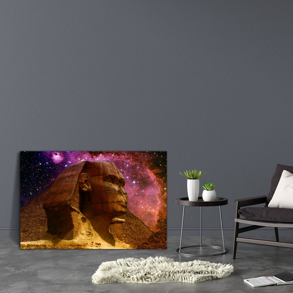 Great Sphinx Of Giza & Small Magellanic Cloud D1 Canvas Painting Synthetic Frame-Paintings MDF Framing-AFF_FR-IC 5004132 IC 5004132, African, Ancient, Architecture, Art and Paintings, Astronomy, Automobiles, Cosmology, Eygptian, Fantasy, Historical, Landmarks, Marble and Stone, Medieval, Photography, Places, Religion, Religious, Science Fiction, Space, Stars, Transportation, Travel, Vehicles, Vintage, great, sphinx, of, giza, small, magellanic, cloud, d1, canvas, painting, synthetic, frame, africa, antique,