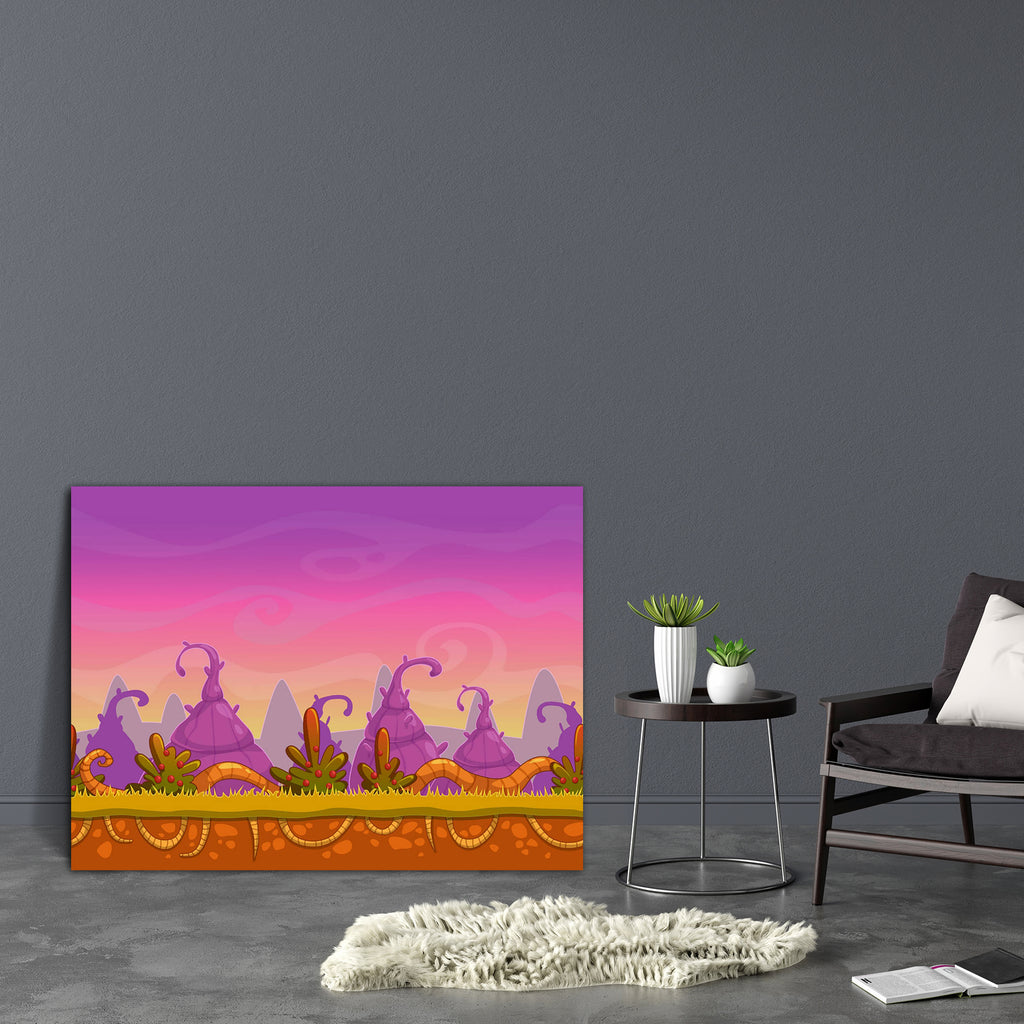 Cartoon Fantasy Landscape Canvas Painting Synthetic Frame-Paintings MDF Framing-AFF_FR-IC 5004199 IC 5004199, Animated Cartoons, Art and Paintings, Astronomy, Botanical, Caricature, Cartoons, Cosmology, Fantasy, Floral, Flowers, Landscapes, Mountains, Nature, Patterns, Scenic, Space, Sports, Surrealism, cartoon, landscape, canvas, painting, synthetic, frame, game, background, alien, animation, art, beautiful, berry, bright, bush, clouds, color, colorful, dream, ending, evening, fairy, fantastic, grass, grou