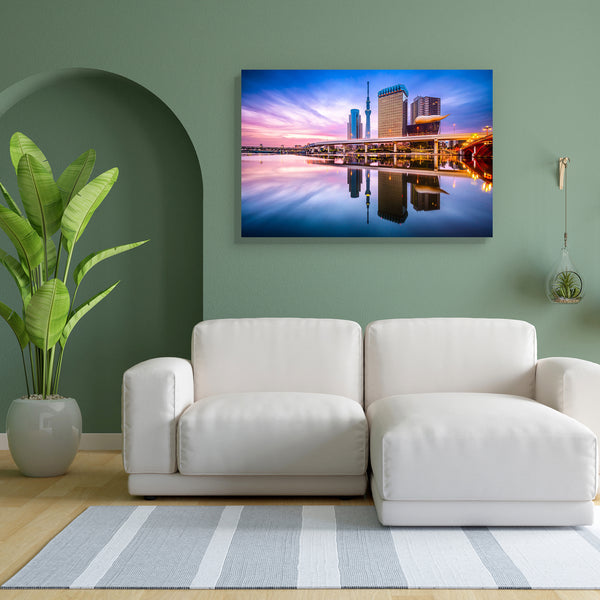 Tokyo Japan Skyline On The Sumida River Canvas Painting Synthetic Frame-Paintings MDF Framing-AFF_FR-IC 5004200 IC 5004200, Architecture, Asian, Automobiles, Cities, City Views, Japanese, Landmarks, Landscapes, Modern Art, Places, Scenic, Skylines, Sunrises, Transportation, Travel, Vehicles, tokyo, japan, skyline, on, the, sumida, river, canvas, painting, for, bedroom, living, room, engineered, wood, frame, modern, sky, tree, city, asia, attraction, buildings, cityscape, dawn, day, destination, downtown, du