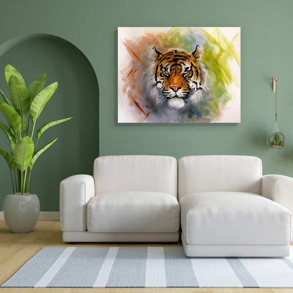 Tiger Portrait D1 Canvas Painting Synthetic Frame-Paintings MDF Framing-AFF_FR-IC 5004204 IC 5004204, Abstract Expressionism, Abstracts, African, Animals, Art and Paintings, Illustrations, Individuals, Paintings, Portraits, Semi Abstract, Signs, Signs and Symbols, Wildlife, tiger, portrait, d1, canvas, painting, for, bedroom, living, room, engineered, wood, frame, abstract, africa, agressive, airbrush, airbrushing, animal, art, artist, artwork, background, beast, beautiful, big, bright, carnivorous, color, 