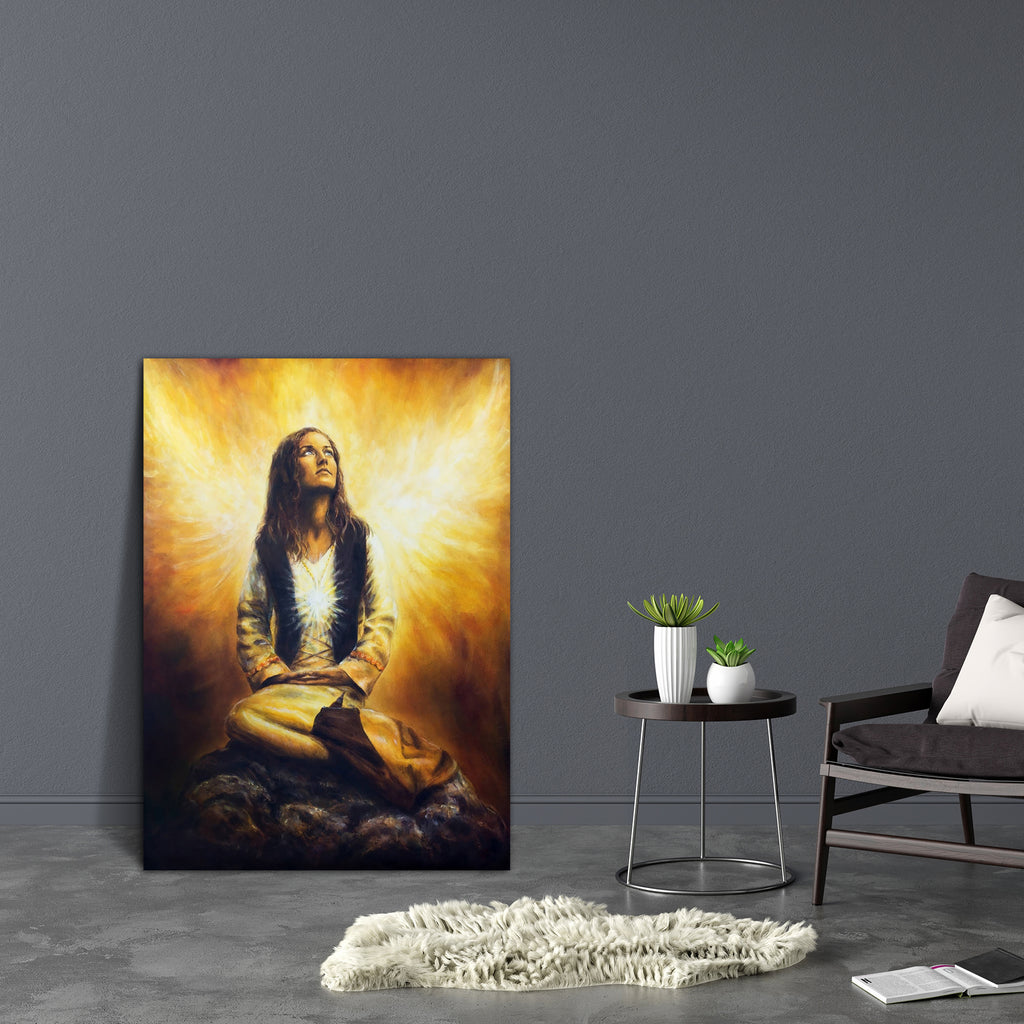 Young Woman In Angel Wings Canvas Painting Synthetic Frame-Paintings MDF Framing-AFF_FR-IC 5004206 IC 5004206, Ancient, Art and Paintings, Black and White, Hearts, Historical, Illustrations, Inspirational, Love, Marble and Stone, Medieval, Motivation, Motivational, Paintings, Religion, Religious, Spiritual, Vintage, White, young, woman, in, angel, wings, canvas, painting, synthetic, frame, heart, chakra, angelic, art, artist, artwork, awakening, awareness, beautiful, beauty, believe, cherub, clairvoyant, co