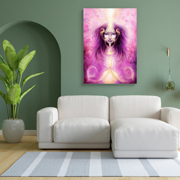 Angelic Spirit With A Womans Face Canvas Painting Synthetic Frame-Paintings MDF Framing-AFF_FR-IC 5004209 IC 5004209, Art and Paintings, Drawing, Illustrations, Inspirational, Motivation, Motivational, Paintings, Religion, Religious, Signs, Signs and Symbols, Spiritual, Surrealism, Symbols, angelic, spirit, with, a, womans, face, canvas, painting, for, bedroom, living, room, engineered, wood, frame, alone, angel, art, artist, artwork, awakening, beautiful, beauty, being, chakra, clairvoyant, color, colorful