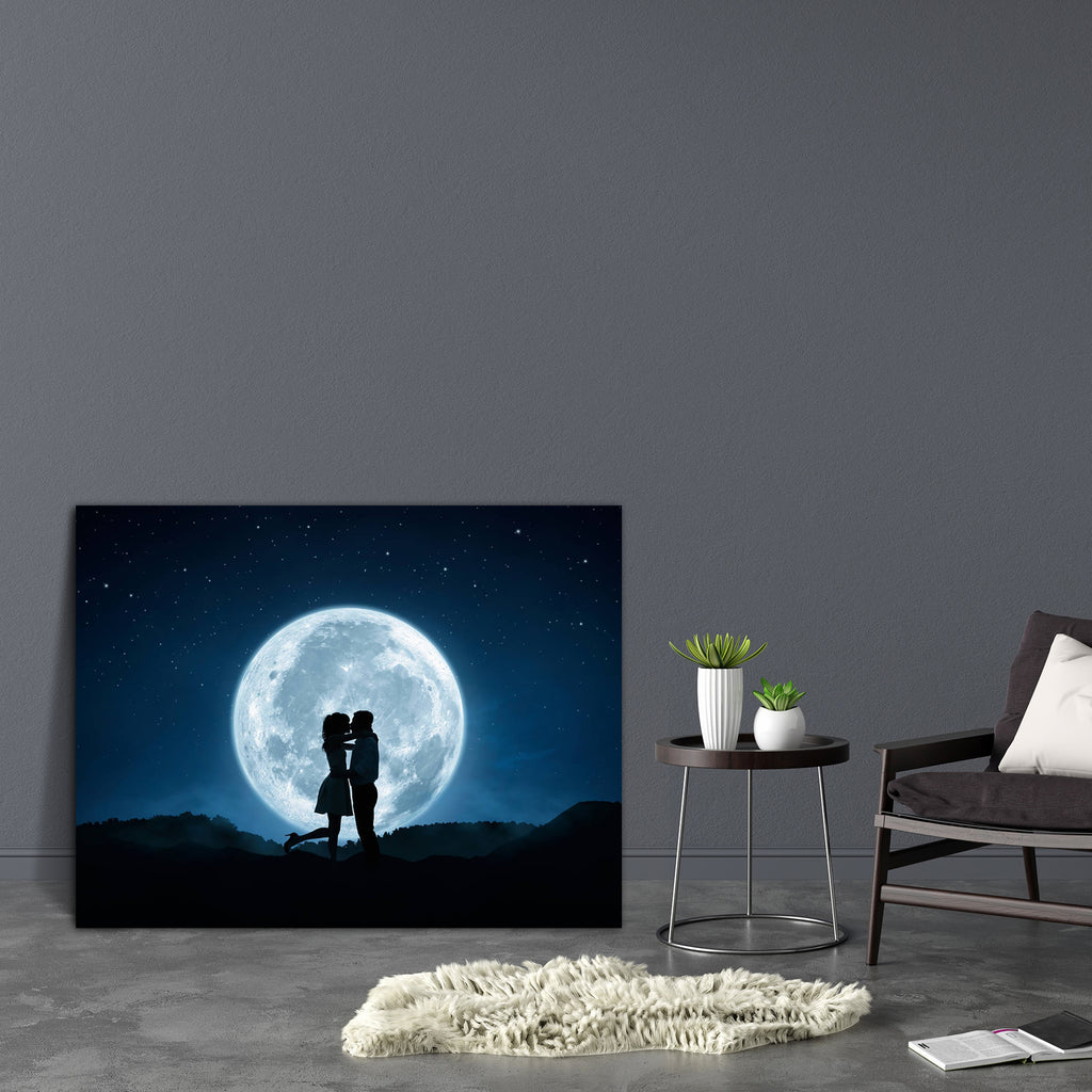 Couple Kissing Against The Full Moon Canvas Painting Synthetic Frame-Paintings MDF Framing-AFF_FR-IC 5004211 IC 5004211, Love, People, Romance, Wedding, couple, kissing, against, the, full, moon, canvas, painting, synthetic, frame, day, and, night, kiss, adoration, affection, amour, beautiful, boyfriend, bride, darling, date, dating, embrace, engagement, evening, feeling, female, flirting, girl, girlfriend, glow, happy, honeymoon, horizon, hug, human, husband, lover, male, marriage, outdoor, pair, propose, 