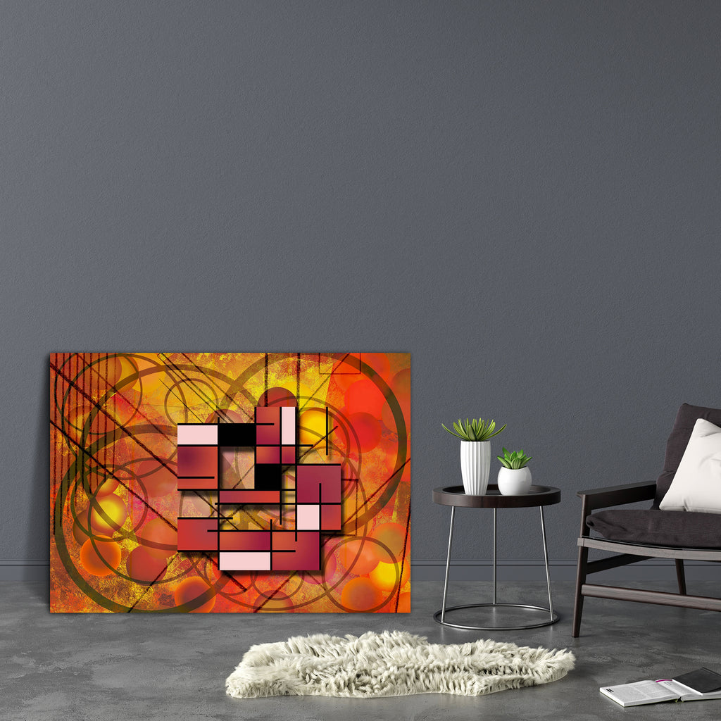 Abstract Artwork D190 Canvas Painting Synthetic Frame - Paintings MDF Framing - ArtzFolio.com