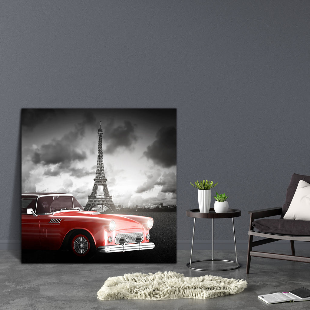 Eiffel Tower, Paris, France D4 Canvas Painting Synthetic Frame-Paintings MDF Framing-AFF_FR-IC 5004243 IC 5004243, Ancient, Architecture, Art and Paintings, Automobiles, Black, Black and White, Cars, Cities, City Views, French, Historical, Holidays, Landmarks, Medieval, Places, Retro, Signs and Symbols, Symbols, Transportation, Travel, Vehicles, Vintage, White, eiffel, tower, paris, france, d4, canvas, painting, synthetic, frame, car, red, old, art, artistic, attraction, auto, and, bottom, building, capital