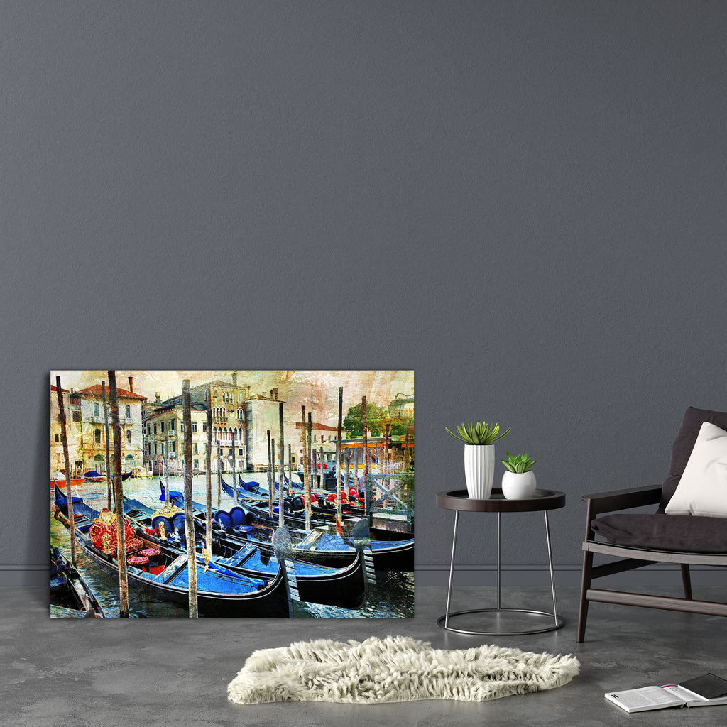 Gondollas In Venice Canvas Painting Synthetic Frame-Paintings MDF Framing-AFF_FR-IC 5004250 IC 5004250, Ancient, Architecture, Art and Paintings, Automobiles, Boats, Cities, City Views, Culture, Ethnic, Historical, Holidays, Italian, Landmarks, Medieval, Nautical, Places, Retro, Sports, Sunsets, Traditional, Transportation, Travel, Tribal, Vehicles, Vintage, World Culture, gondollas, in, venice, canvas, painting, synthetic, frame, architectural, art, artistic, artwork, boat, building, canal, city, cityscape