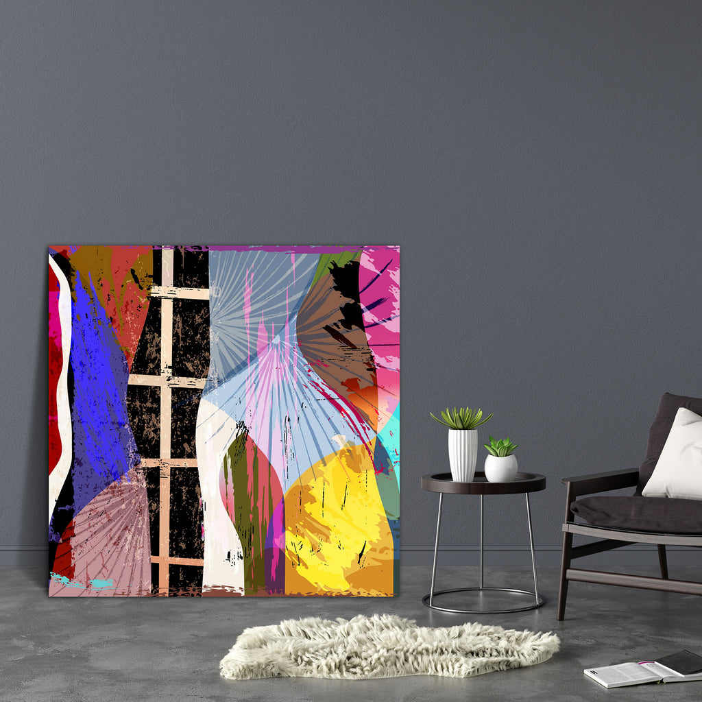 Abstract Artwork D196 Canvas Painting Synthetic Frame - Paintings MDF Framing - ArtzFolio.com