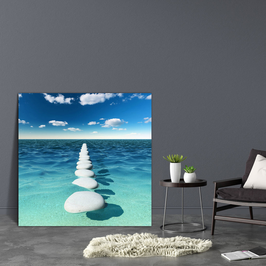 Abstract Road Canvas Painting Synthetic Frame - Paintings MDF Framing - ArtzFolio.com