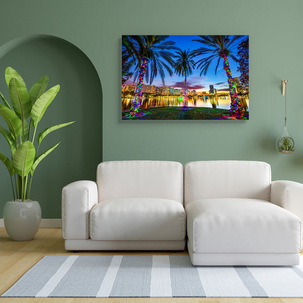Downtown City Skyline Eola Lake, Florida USA D2 Canvas Painting Synthetic Frame-Paintings MDF Framing-AFF_FR-IC 5004293 IC 5004293, American, Architecture, Cities, City Views, Landscapes, Scenic, Skylines, Sunsets, downtown, city, skyline, eola, lake, florida, usa, d2, canvas, painting, for, bedroom, living, room, engineered, wood, frame, orlando, america, buildings, cityscape, dusk, fl, palm, trees, palms, park, reflection, scene, scenery, sun, sunset, town, twilight, united, states, us, view, water, artzf