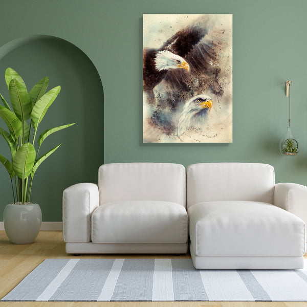 Two Eagles D2 Canvas Painting Synthetic Frame-Paintings MDF Framing-AFF_FR-IC 5004294 IC 5004294, Abstract Expressionism, Abstracts, American, Animals, Art and Paintings, Birds, Black, Black and White, Drawing, Illustrations, Paintings, Semi Abstract, two, eagles, d2, canvas, painting, for, bedroom, living, room, engineered, wood, frame, abstract, airbrush, airbrushing, amazing, animal, art, artist, artwork, beaks, beautiful, beauty, big, blurry, brave, color, colorful, concentrated, detailed, eagle, fascin
