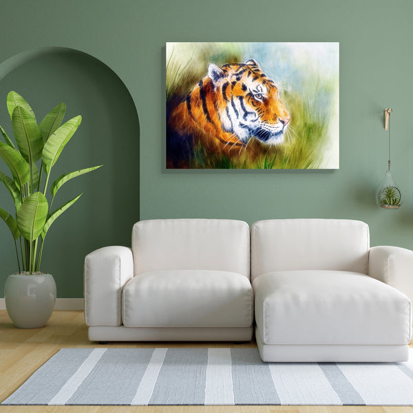 Mighty Fierce Tiger Canvas Painting Synthetic Frame-Paintings MDF Framing-AFF_FR-IC 5004295 IC 5004295, Abstract Expressionism, Abstracts, African, Animals, Art and Paintings, Illustrations, Individuals, Paintings, Portraits, Semi Abstract, Signs, Signs and Symbols, Wildlife, mighty, fierce, tiger, canvas, painting, for, bedroom, living, room, engineered, wood, frame, abstract, africa, agressive, airbrush, airbrushing, animal, art, artist, artwork, background, beast, beautiful, big, bright, carnivorous, col