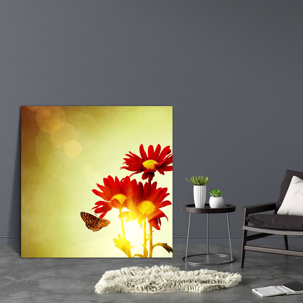 Red Flowers & Butterfly Canvas Painting Synthetic Frame-Paintings MDF Framing-AFF_FR-IC 5004304 IC 5004304, Botanical, Floral, Flowers, Landscapes, Nature, Rural, Scenic, Seasons, Signs, Signs and Symbols, Space, Sunrises, Sunsets, red, butterfly, canvas, painting, synthetic, frame, background, beautiful, beauty, bloom, blossom, blue, bright, color, colorful, copy, day, design, detail, empty, flower, fresh, garden, green, group, grow, landscape, leaf, light, macro, natural, outdoors, plant, pretty, season, 