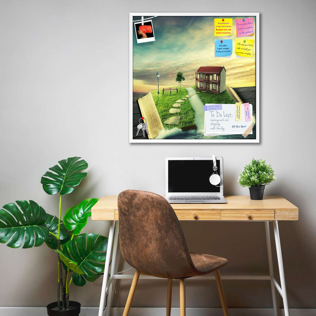 Magic Book With Family Home, Covered With Grass Bulletin Board Notice Pin Board Soft Board | Framed-Bulletin Boards Framed-BLB_FR-IC 5004306 IC 5004306, Automobiles, Books, Calligraphy, Education, Family, Fantasy, Futurism, Illustrations, Nature, Scenic, Schools, Transportation, Travel, Universities, Vehicles, magic, book, with, home, covered, grass, bulletin, board, notice, pin, soft, framed, life, building, choice, clouds, countryside, dream, dreamland, eden, estate, fairytale, future, garden, green, happ