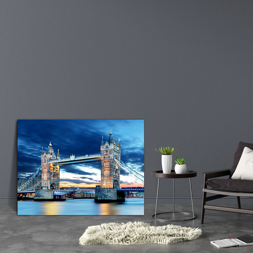 Tower Bridge In London, UK D2 Canvas Painting Synthetic Frame-Paintings MDF Framing-AFF_FR-IC 5004315 IC 5004315, Ancient, Architecture, Automobiles, Cities, City Views, Historical, Landmarks, Medieval, Places, Signs and Symbols, Skylines, Sunrises, Sunsets, Symbols, Transportation, Travel, Urban, Vehicles, Vintage, tower, bridge, in, london, uk, d2, canvas, painting, synthetic, frame, beautiful, blue, britain, british, building, city, cityscape, clouds, dark, downtown, dramatic, dusk, england, europe, famo