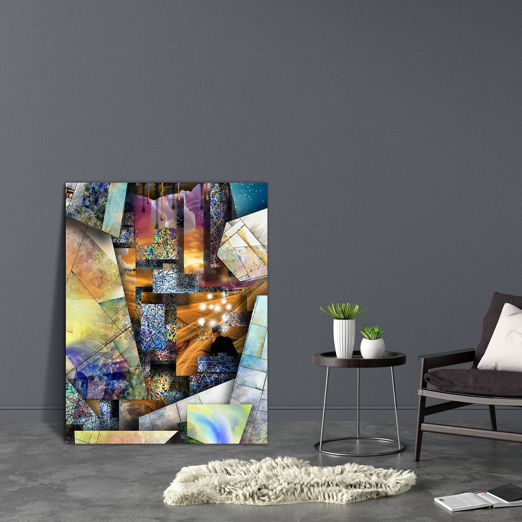 Human Earth Sky Symbols Canvas Painting Synthetic Frame-Paintings MDF Framing-AFF_FR-IC 5004348 IC 5004348, Abstract Expressionism, Abstracts, Art and Paintings, Conceptual, Decorative, Digital, Digital Art, Geometric, Geometric Abstraction, Graphic, Modern Art, Patterns, Semi Abstract, Signs, Signs and Symbols, Stars, Surrealism, Symbols, human, earth, sky, canvas, painting, synthetic, frame, abstract, abstraction, angle, angular, art, artistic, artwork, background, colorful, concept, contemporary, creativ