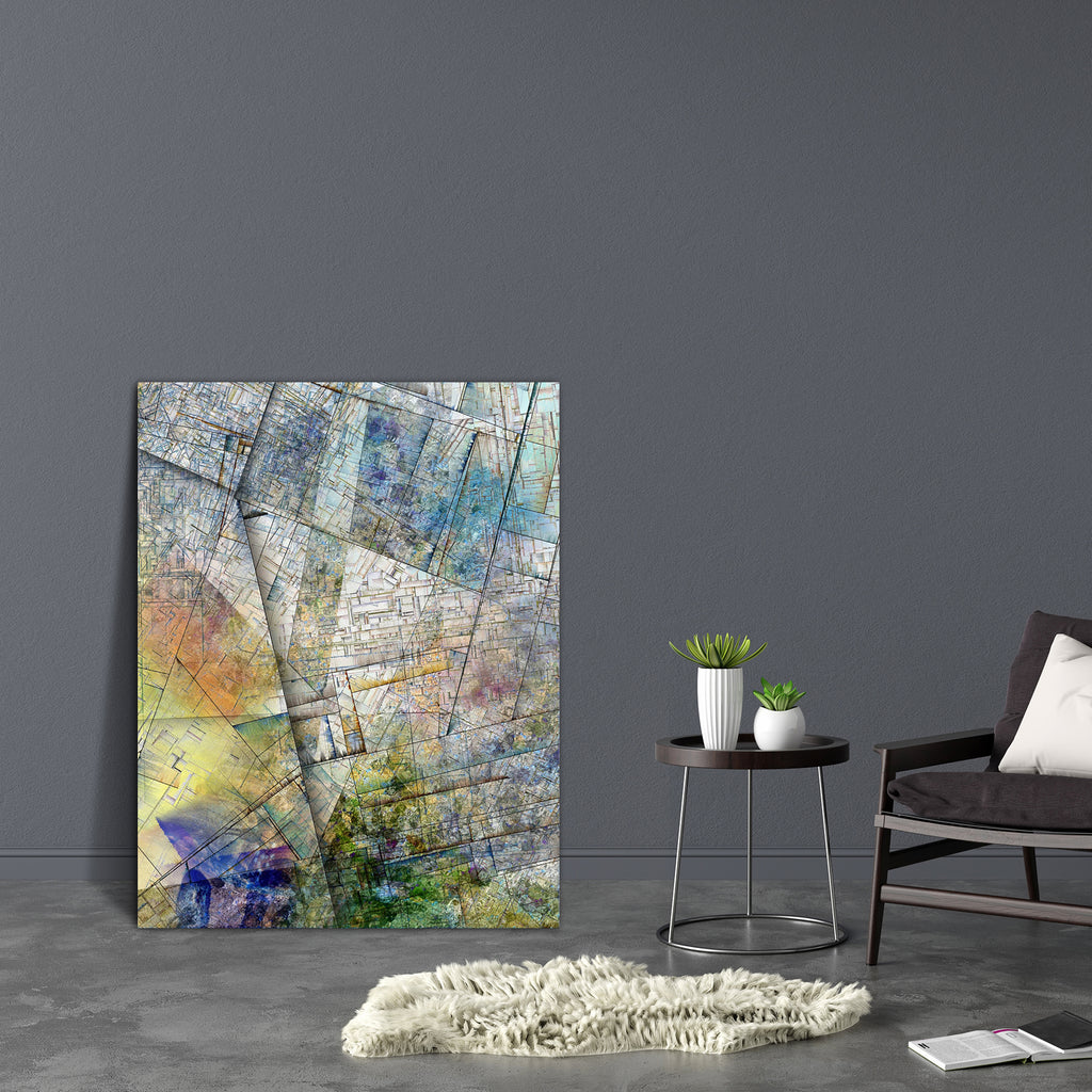 Abstract Art Work D4 Canvas Painting Synthetic Frame - Paintings MDF Framing - ArtzFolio.com