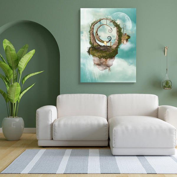 Fantasy Landscape With Floating Island In The Sky D1 Canvas Painting Synthetic Frame-Paintings MDF Framing-AFF_FR-IC 5004357 IC 5004357, Art and Paintings, Baby, Books, Botanical, Children, Digital, Digital Art, Fantasy, Floral, Flowers, Graphic, Kids, Landscapes, Nature, Scenic, Stars, landscape, with, floating, island, in, the, sky, d1, canvas, painting, for, bedroom, living, room, engineered, wood, frame, amazing, angel, art, backdrops, background, beautiful, bridge, charming, cloud, dream, elf, enchanti