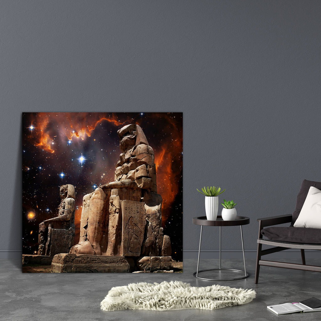 Colossus Of Memnon & Amenhotep Iii, Egypt Canvas Painting Synthetic Frame-Paintings MDF Framing-AFF_FR-IC 5004362 IC 5004362, African, Ancient, Art and Paintings, Astronomy, Automobiles, Cosmology, Culture, Ethnic, Eygptian, Fantasy, Historical, Landmarks, Marble and Stone, Medieval, Nature, Places, Religion, Religious, Scenic, Science Fiction, Space, Stars, Traditional, Transportation, Travel, Tribal, Vehicles, Vintage, World Culture, colossus, of, memnon, amenhotep, iii, egypt, canvas, painting, synthetic