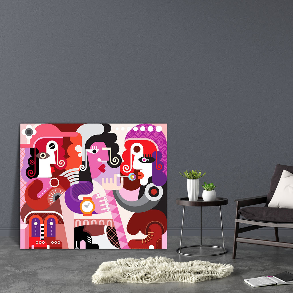 Abstract Artwork D200 Canvas Painting Synthetic Frame - Paintings MDF Framing - ArtzFolio.com