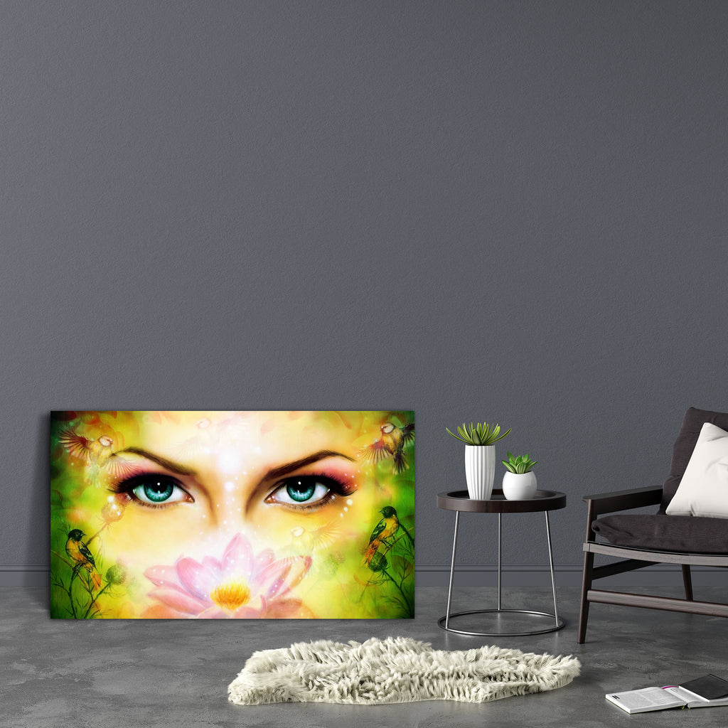 Blue Women Eyes Canvas Painting Synthetic Frame-Paintings MDF Framing-AFF_FR-IC 5004378 IC 5004378, Abstract Expressionism, Abstracts, Animals, Art and Paintings, Birds, Botanical, Floral, Flowers, Illustrations, Nature, Paintings, Religion, Religious, Semi Abstract, Spiritual, blue, women, eyes, canvas, painting, synthetic, frame, art, artwork, beautiful, beauty, color, colorful, cosmetic, delightful, enchanting, enchantress, expression, eyebrows, close, up, face, fairy, flower, gaze, goddess, harmony, ill