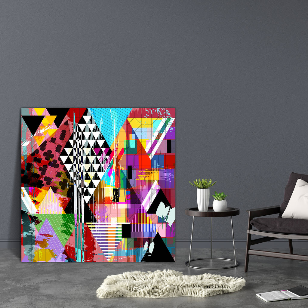 Abstract Artwork D202 Canvas Painting Synthetic Frame - Paintings MDF Framing - ArtzFolio.com