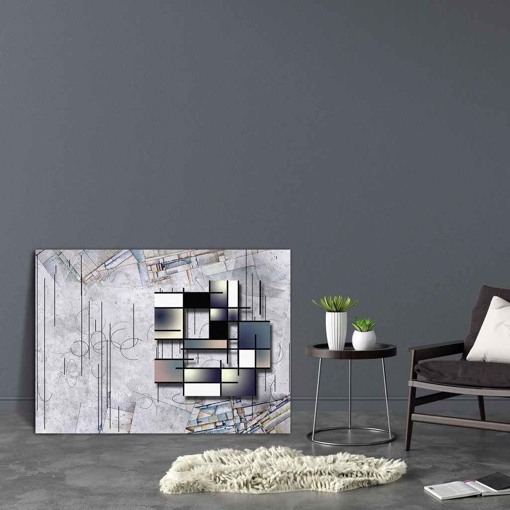 Abstract Art Work D6 Canvas Painting Synthetic Frame - Paintings MDF Framing - ArtzFolio.com