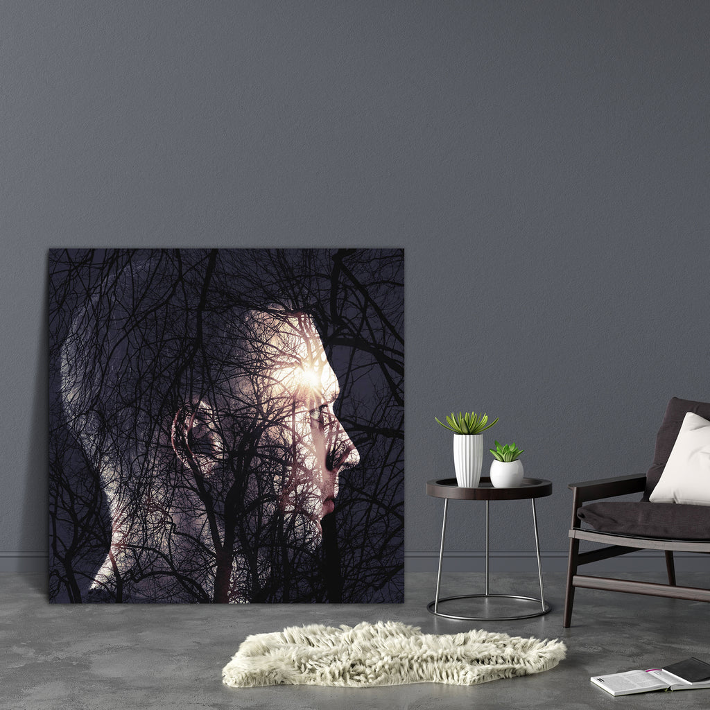 Abstract Conceptual Art D1 Canvas Painting Synthetic Frame - Paintings MDF Framing - ArtzFolio.com