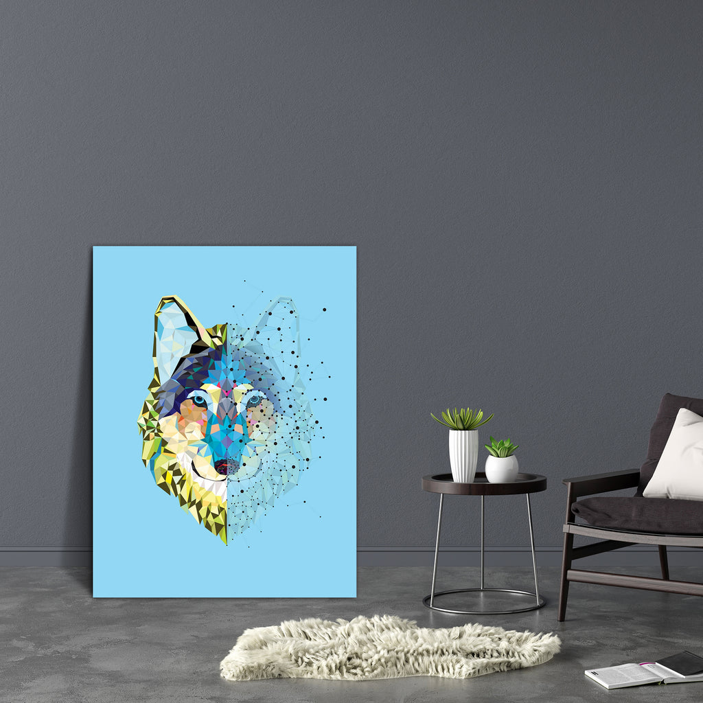 Wolf Head In Geometric Pattern Canvas Painting Synthetic Frame-Paintings MDF Framing-AFF_FR-IC 5004403 IC 5004403, Animals, Animated Cartoons, Art and Paintings, Birds, Black, Black and White, Caricature, Cartoons, Drawing, Geometric, Geometric Abstraction, Icons, Illustrations, Patterns, Signs, Signs and Symbols, Sketches, Sports, Symbols, wolf, head, in, pattern, canvas, painting, synthetic, frame, graphic, design, husky, jackal, cartoon, animal, armory, arms, art, artistic, beast, circus, club, colorful,