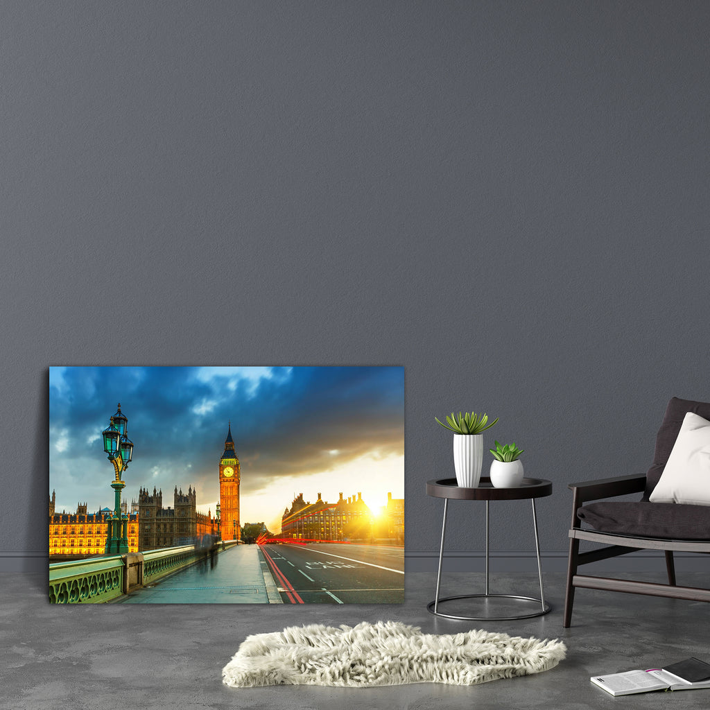 Big Ben At Sunset, London, UK Canvas Painting Synthetic Frame-Paintings MDF Framing-AFF_FR-IC 5004405 IC 5004405, Ancient, Architecture, Automobiles, Cities, City Views, Culture, Ethnic, Historical, Landmarks, Medieval, Places, Sunsets, Traditional, Transportation, Travel, Tribal, Urban, Vehicles, Vintage, World Culture, big, ben, at, sunset, london, uk, canvas, painting, synthetic, frame, attraction, blue, bridge, britain, british, building, capital, city, clock, clouds, cloudy, dark, dawn, dusk, england, 