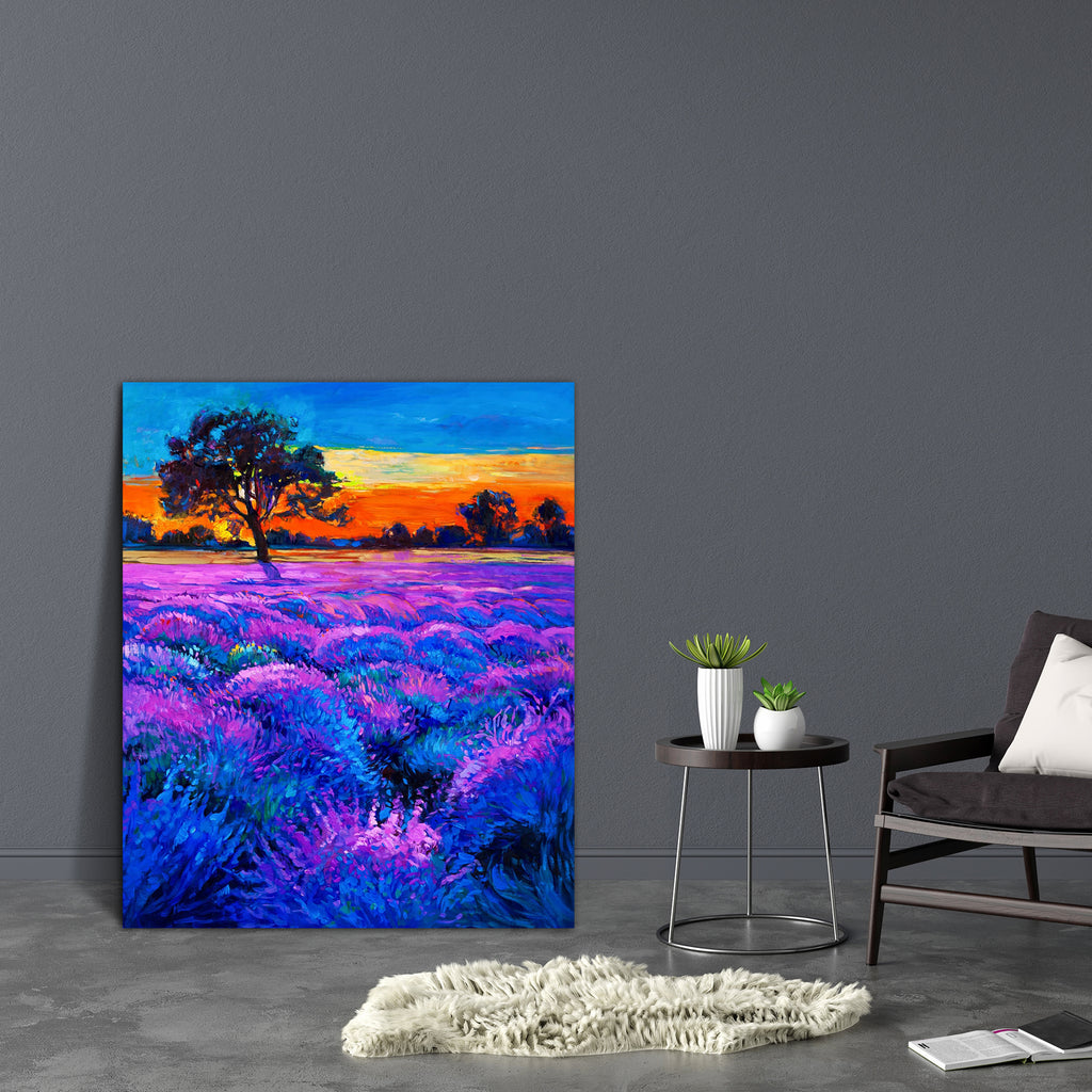 Lavender Fields D5 Canvas Painting Synthetic Frame-Paintings MDF Framing-AFF_FR-IC 5004417 IC 5004417, Abstract Expressionism, Abstracts, Art and Paintings, Botanical, Floral, Flowers, Illustrations, Impressionism, Japanese, Landscapes, Modern Art, Nature, Paintings, Rural, Scenic, Seasons, Semi Abstract, Signs, Signs and Symbols, Sunsets, lavender, fields, d5, canvas, painting, synthetic, frame, abstract, acrylic, art, artistic, background, beautiful, blue, bright, brush, charming, color, colorful, cottage
