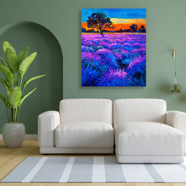 Lavender Fields D5 Canvas Painting Synthetic Frame-Paintings MDF Framing-AFF_FR-IC 5004417 IC 5004417, Abstract Expressionism, Abstracts, Art and Paintings, Botanical, Floral, Flowers, Illustrations, Impressionism, Japanese, Landscapes, Modern Art, Nature, Paintings, Rural, Scenic, Seasons, Semi Abstract, Signs, Signs and Symbols, Sunsets, lavender, fields, d5, canvas, painting, for, bedroom, living, room, engineered, wood, frame, abstract, acrylic, art, artistic, background, beautiful, blue, bright, brush,