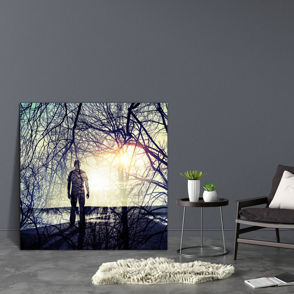 Abstract Conceptual Art D2 Canvas Painting Synthetic Frame - Paintings MDF Framing - ArtzFolio.com