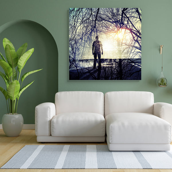 Abstract Conceptual Art D2 Canvas Painting Synthetic Frame-Paintings MDF Framing-AFF_FR-IC 5004426 IC 5004426, Abstract Expressionism, Abstracts, Botanical, Collages, Conceptual, Floral, Flowers, Nature, Patterns, People, Scenic, Semi Abstract, Sunrises, Sunsets, Surrealism, abstract, art, d2, canvas, painting, for, bedroom, living, room, engineered, wood, frame, lonely, man, alone, background, biodiversity, collage, concept, double, dream, eco, ecology, edge, environment, environmental, environmentally, ex