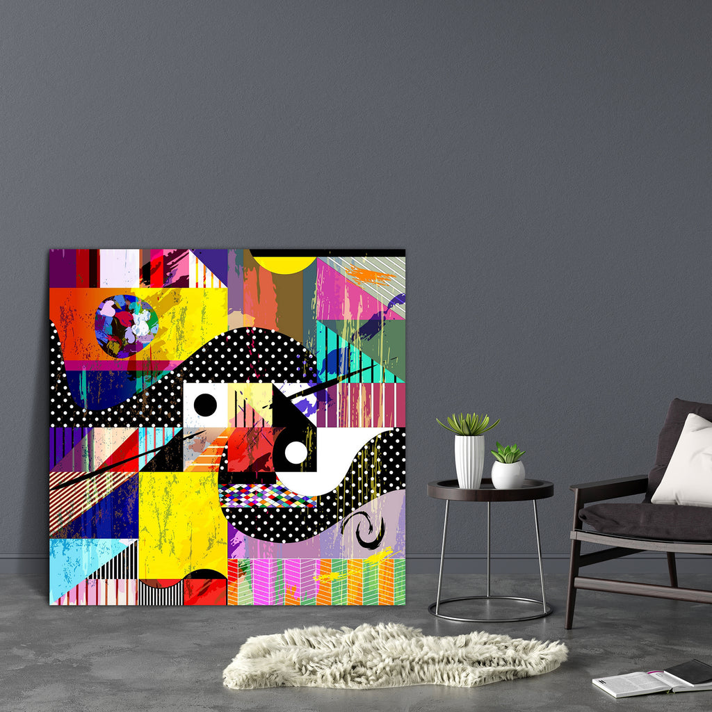 Abstract Artwork D203 Canvas Painting Synthetic Frame - Paintings MDF Framing - ArtzFolio.com