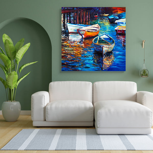 Boats & Jetty D11 Canvas Painting Synthetic Frame-Paintings MDF Framing-AFF_FR-IC 5004431 IC 5004431, Abstract Expressionism, Abstracts, Art and Paintings, Automobiles, Boats, Drawing, Illustrations, Impressionism, Landscapes, Modern Art, Nature, Nautical, Paintings, Scenic, Semi Abstract, Sketches, Sunsets, Transportation, Travel, Vehicles, Watercolour, jetty, d11, canvas, painting, for, bedroom, living, room, engineered, wood, frame, oil, abstract, acrylic, art, artist, artistic, artwork, backdrop, backgr